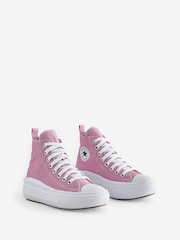 Converse Pink Chuck Taylor Move Platform Trainers - Image 3 of 9