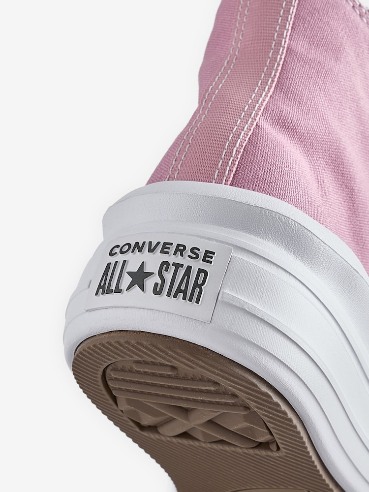 Converse Pink Chuck Taylor Move Platform Trainers - Image 9 of 9
