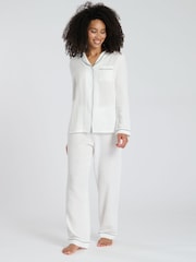 Loungeable Crinkle Traditional Long Sleeve Pyjamas Set - صورة 1 من 4