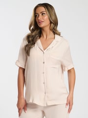 Loungeable Brown Ruffle Short Sleeve Pyjamas Set - Image 3 of 5