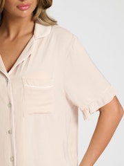 Loungeable Brown Ruffle Short Sleeve Pyjamas Set - Image 4 of 5