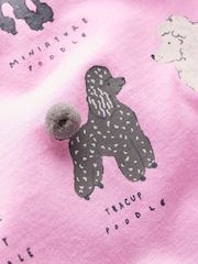 Boden Pink Long Sleeve Frill Logo Top - Image 3 of 3