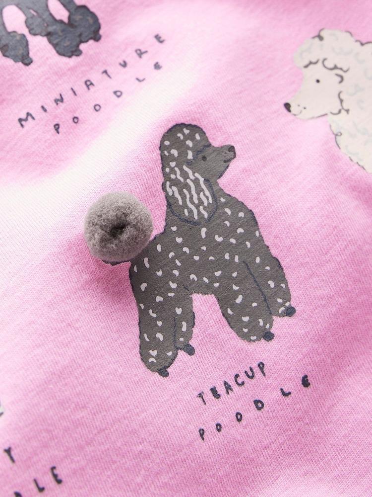 Boden Pink Long Sleeve Frill Logo Top - Image 3 of 3