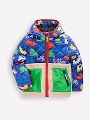 Boden Blue Fleece Mix Jacket - Image 1 of 5