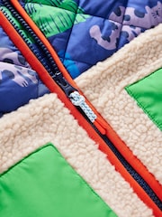 Boden Blue Fleece Mix Jacket - Image 3 of 5