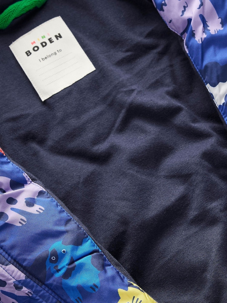 Boden Blue Fleece Mix Jacket - Image 5 of 5