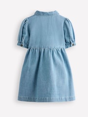 Boden Blue Strawberry Print Izzy Denim Shirt 100% Cotton Dress - Image 2 of 3