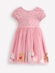 Boden Pink Ami Appliqué Tulle Dress - Image 2 of 4