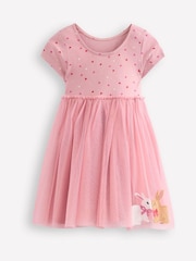 Boden Pink Ami Appliqué Tulle Dress - Image 3 of 4