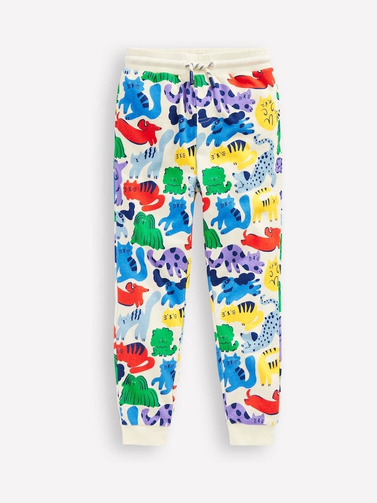 Boden Blue Printed Comfy 100% Cotton Joggers - Image 1 of 3