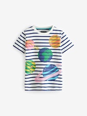 Boden Blue 100% Cotton Riso Graphic T-Shirt - Image 1 of 4