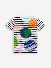 Boden Blue 100% Cotton Riso Graphic T-Shirt - Image 2 of 4