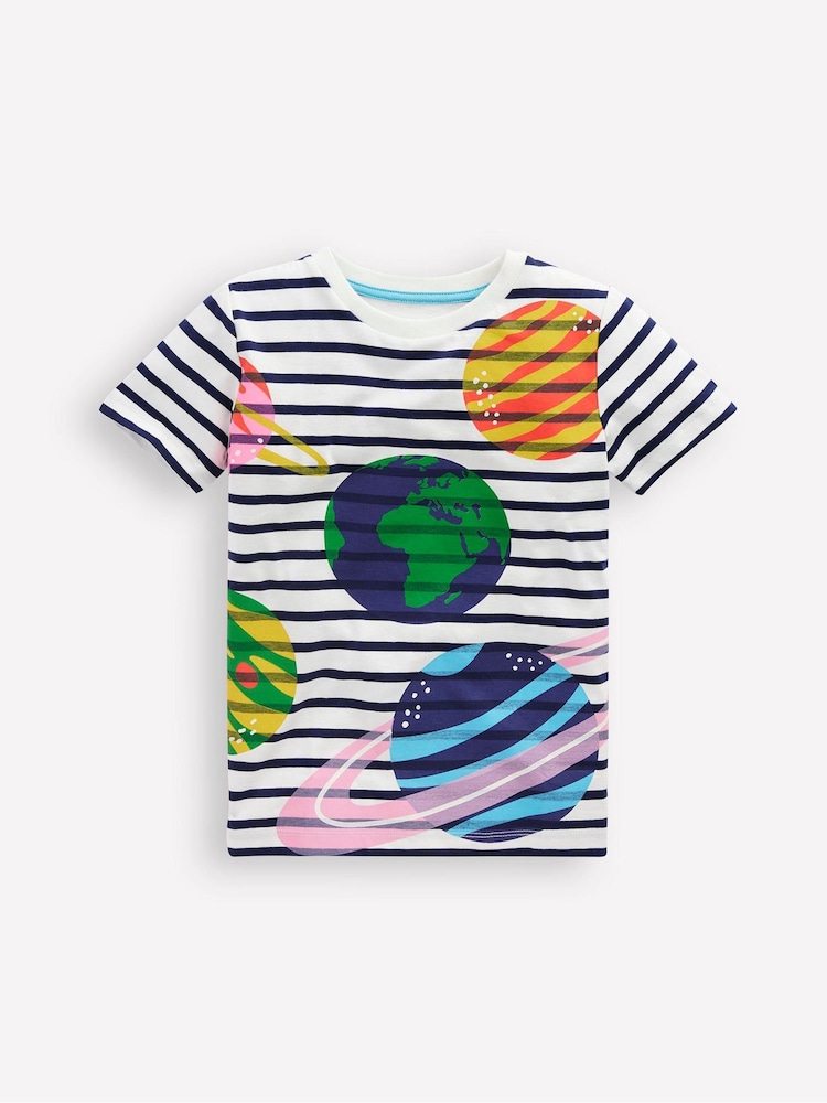 Boden Blue 100% Cotton Riso Graphic T-Shirt - Image 2 of 4