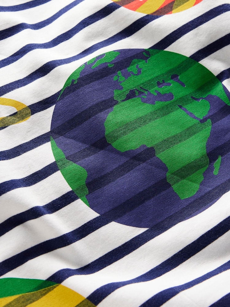 Boden Blue 100% Cotton Riso Graphic T-Shirt - Image 4 of 4