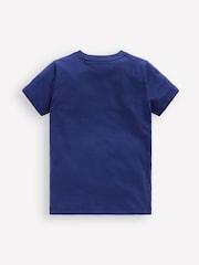 Boden Blue Sharks Glow-In-The-Dark 100% Cotton T-Shirt - Image 2 of 3