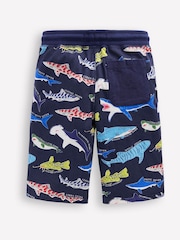 Boden Blue Shark Jersey Baggies 100% Cotton Shorts - Image 2 of 3