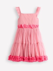 Boden Pink Ruffle Hem Tulle Dress - Image 1 of 4