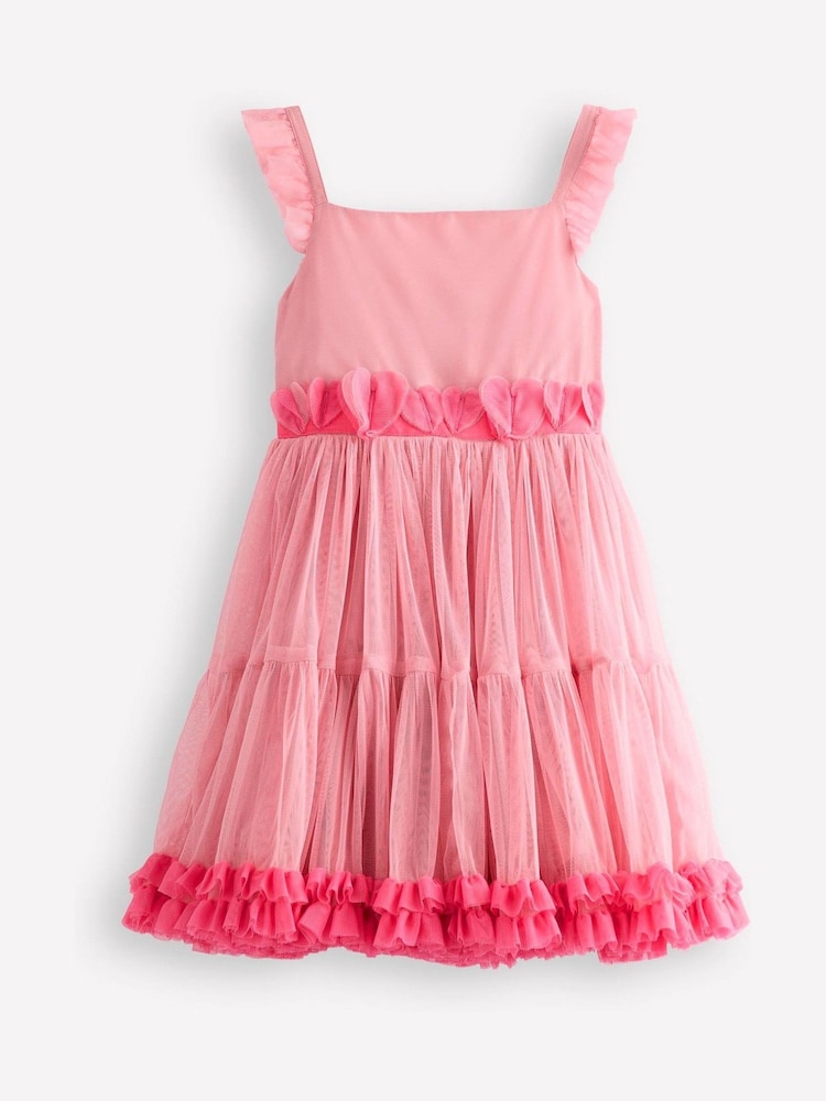 Boden Pink Ruffle Hem Tulle Dress - Image 1 of 4