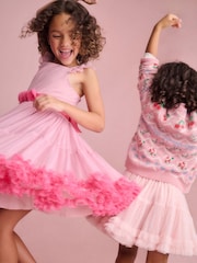 Boden Pink Ruffle Hem Tulle Dress - Image 2 of 4