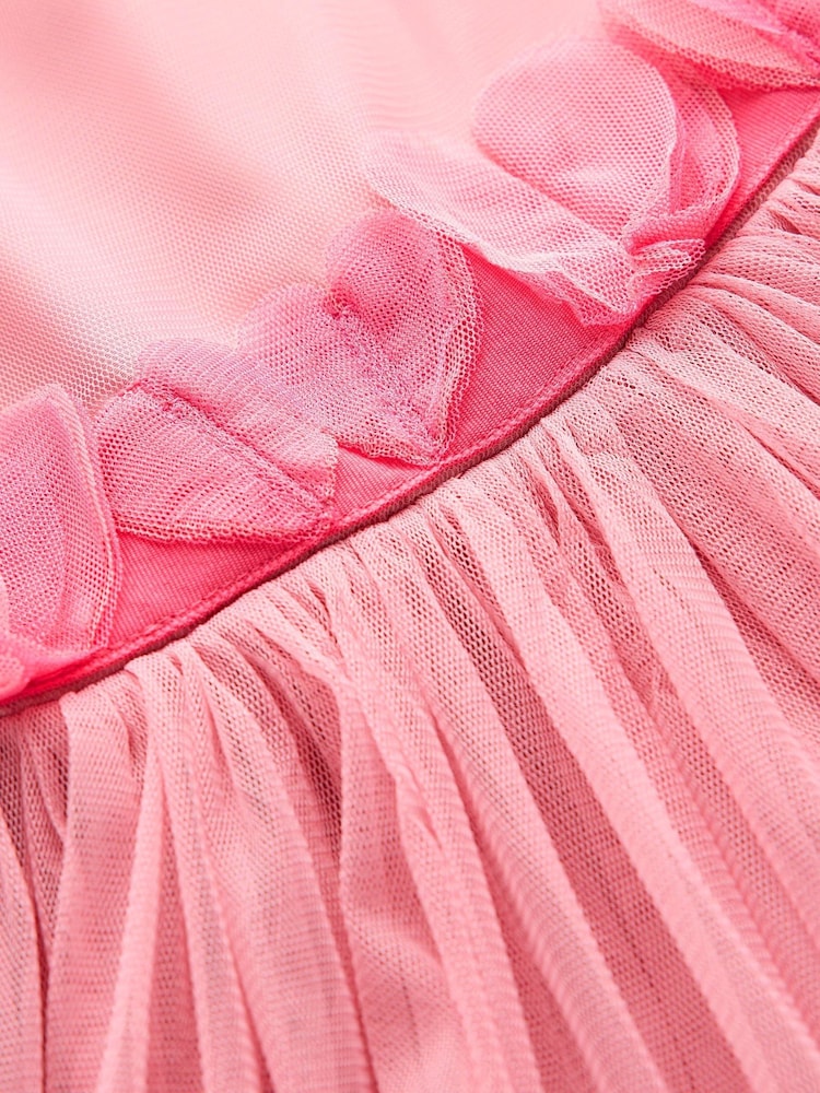 Boden Pink Ruffle Hem Tulle Dress - Image 4 of 4