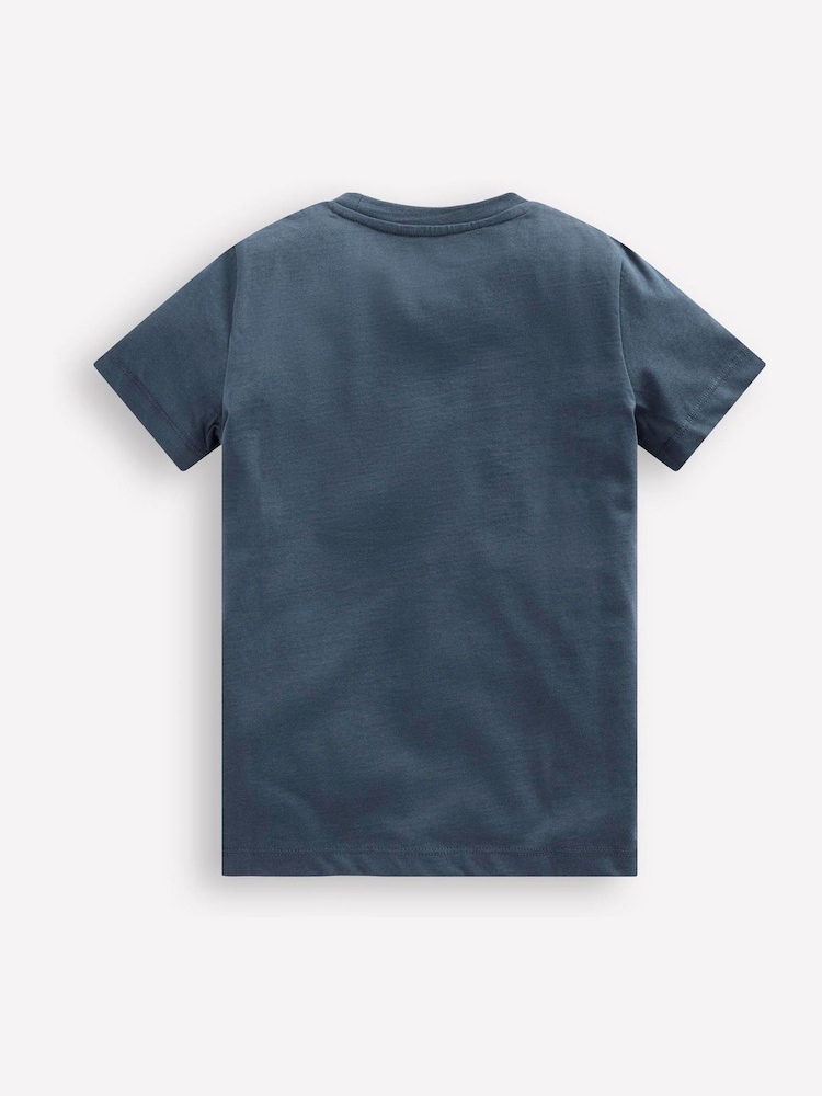 Boden Blue Glow-In-The-Dark 100% Cotton T-Shirt - Image 2 of 3