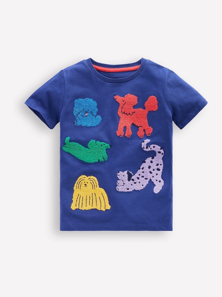 Boden Blue 100% Cotton Bouclé T-Shirt - Image 2 of 4 Boden Blue 100% Cotton Bouclé T-Shirt - Image 2 of 4