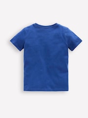 Boden Blue 100% Cotton Bouclé T-Shirt - Image 3 of 4