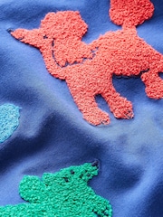 Boden Blue 100% Cotton Bouclé T-Shirt - Image 4 of 4