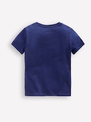 Boden Blue Shark 100% Cotton Chain Stitch T-Shirt - Image 2 of 3