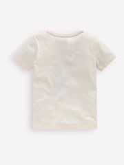 Boden Cream 100% Cotton Chain Stitch T-Shirt - Image 2 of 3