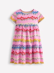 Boden Pink Ariel Twirly Jersey 100% Cotton Dress - Image 1 of 4