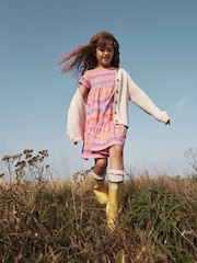 Boden Pink Ariel Twirly Jersey 100% Cotton Dress - Image 4 of 4