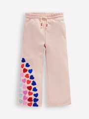 Boden Pink Wide Leg Appliqué Joggers - Image 1 of 3