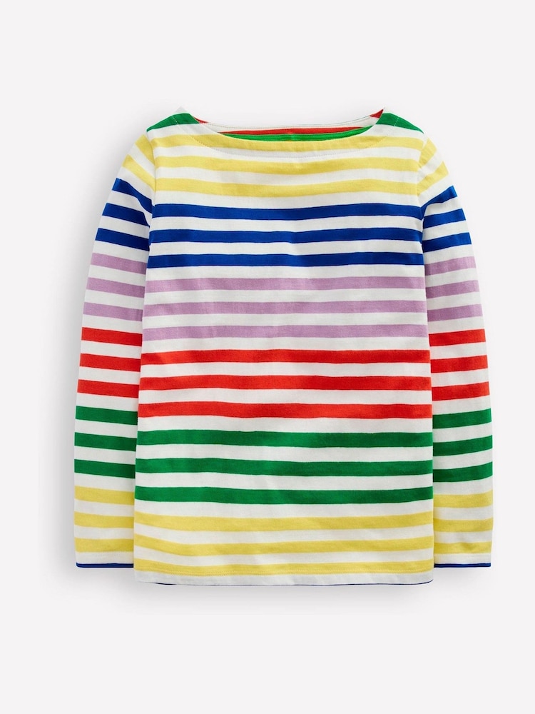 Boden Pink 100% Cotton Ella Breton T-Shirt - Image 1 of 4