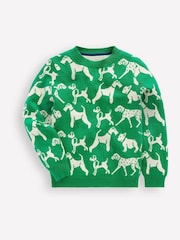 Boden Green Novelty 100% Cotton Jumper - Image 1 of 3