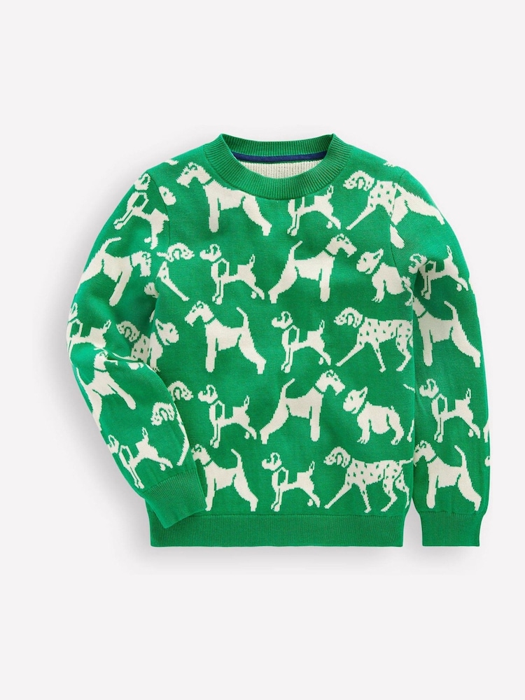Boden Green Novelty 100% Cotton Jumper - Image 1 of 3