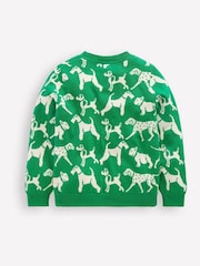 Boden Green Novelty 100% Cotton Jumper - Image 2 of 3