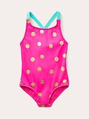 Boden Pink Cross Back Printed Swimsuit - Image 1 of 3