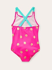 Boden Pink Cross Back Printed Swimsuit - Image 2 of 3