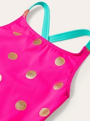 Boden Pink Cross Back Printed Swimsuit - Image 3 of 3