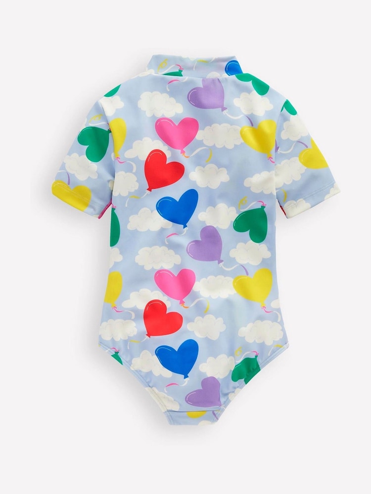 Boden Blue Hearts Short-sleeved Swimsuit - Image 2 of 3