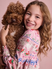 Boden Pink Bess Cosy Smocked 100% Cotton Dress - Image 2 of 4