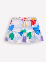 Boden Blue Hearts 100% Cotton Tiered Jersey Skort - Image 3 of 4
