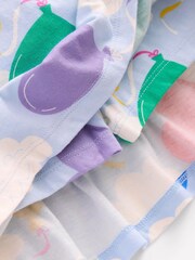 Boden Blue Hearts 100% Cotton Tiered Jersey Skort - Image 4 of 4