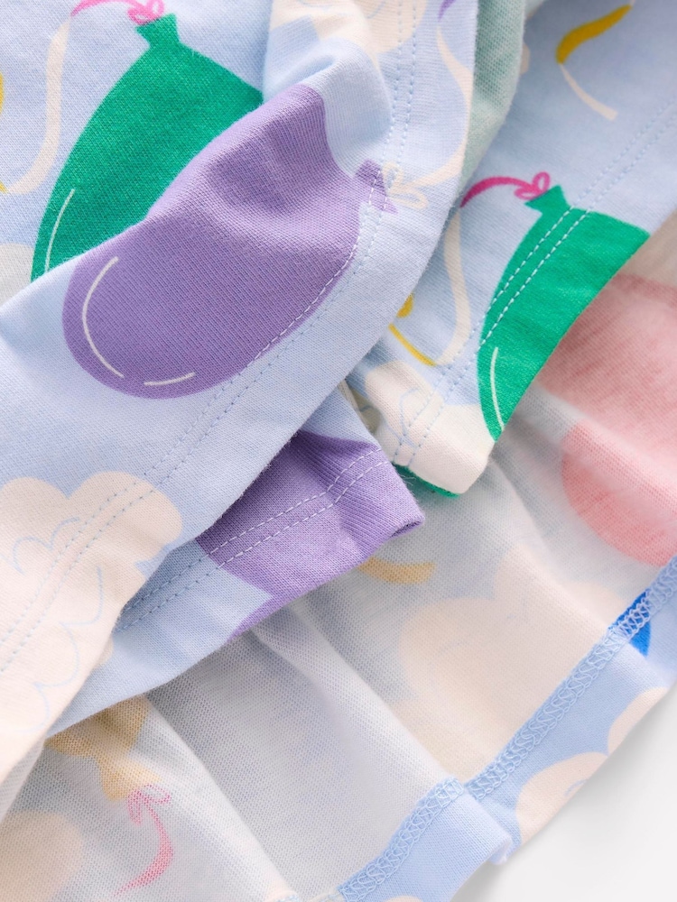Boden Blue Hearts 100% Cotton Tiered Jersey Skort - Image 4 of 4