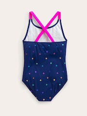 Boden Blue Cross Back Printed Swimsuit - Image 2 of 3