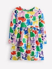 Boden Green Long-Sleeved Fun Jersey Dress - Image 2 of 4