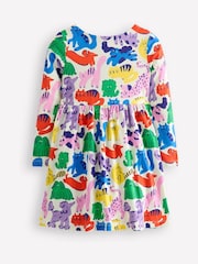 Boden Green Long-Sleeved Fun Jersey Dress - Image 3 of 4