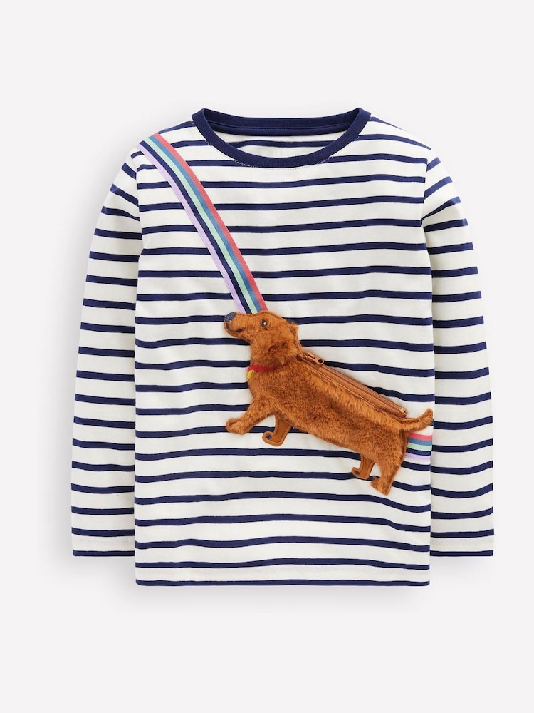 Boden Blue Novelty Bag 100% Cotton T-Shirt - Image 2 of 4 Boden Blue Novelty Bag 100% Cotton T-Shirt - Image 2 of 4