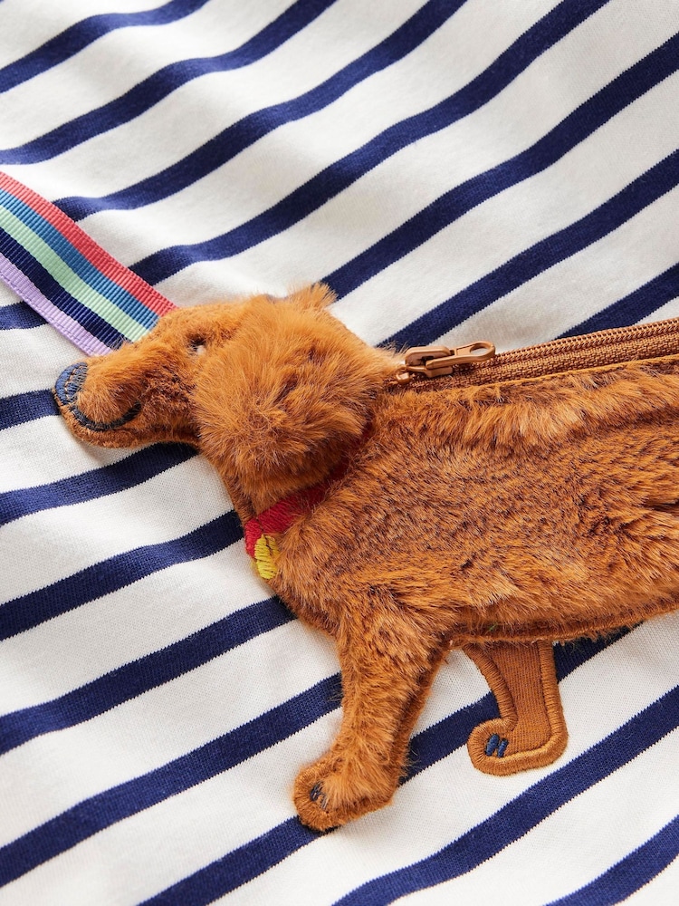Boden Blue Novelty Bag 100% Cotton T-Shirt - Image 4 of 4